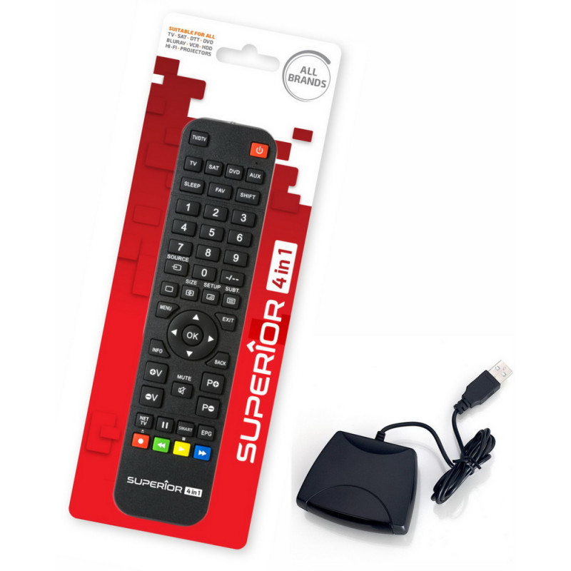 MANDO A DISTANCIA UNIVERSAL 4 EN 1 PROGRAMABLE SUPERIOR