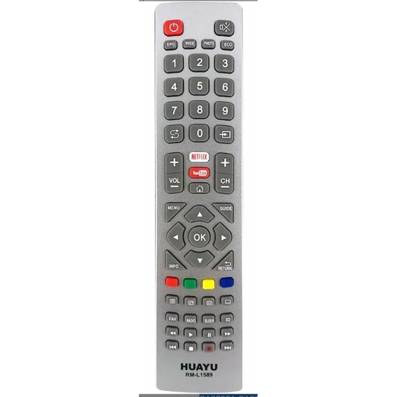 SHARP TV Remote Control RM-L1678 LED LCD with Function Netflix