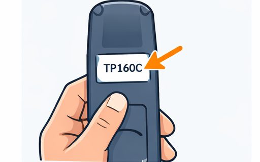 Code auf der Rückseite der Fernbedienung